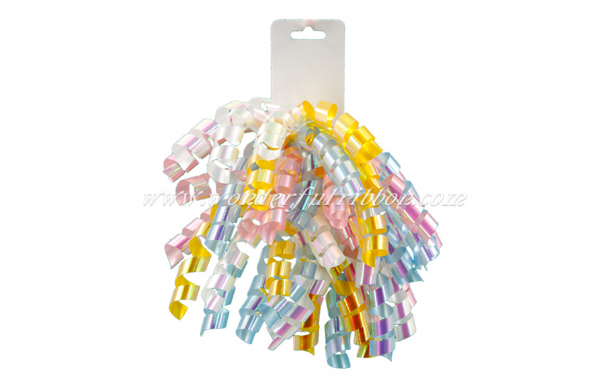 Iridescent 4 Colors Curly Bow_10mmX60cmX12strips